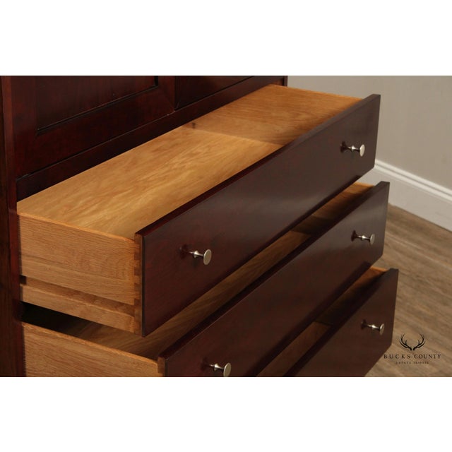 Wood Stickley Metropolitan Collection Cherry Door Chest For Sale - Image 7 of 11