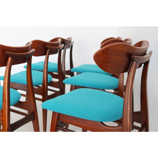 Vintage Dining Chairs by Louis Van Teeffelen, 1950, Set of 6 For Sale - Image 10 of 13