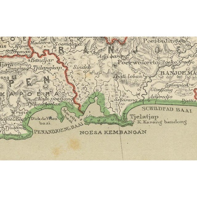 Gold Map of Java, Madura and Bali, 1884 For Sale - Image 8 of 12