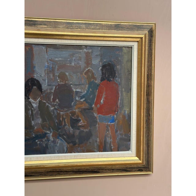 Svän Grandin, Gathering, 1960s, Oil on Canvas, Framed For Sale - Image 4 of 18
