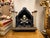 1950s An Unusual Memento Mori Handcarved and Painted Shrine With Skull and Bones For Sale - Image 5 of 10