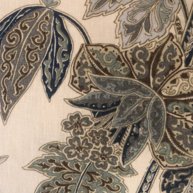 Textile Botanical Handcrafted Pillow Cover For Sale - Image 7 of 8