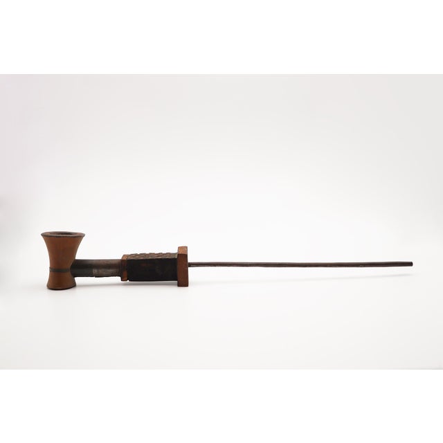 1900 - 1909 1900s Colonial Large Smoking Pipe From Angola, Chokwe, African Art For Sale - Image 5 of 12