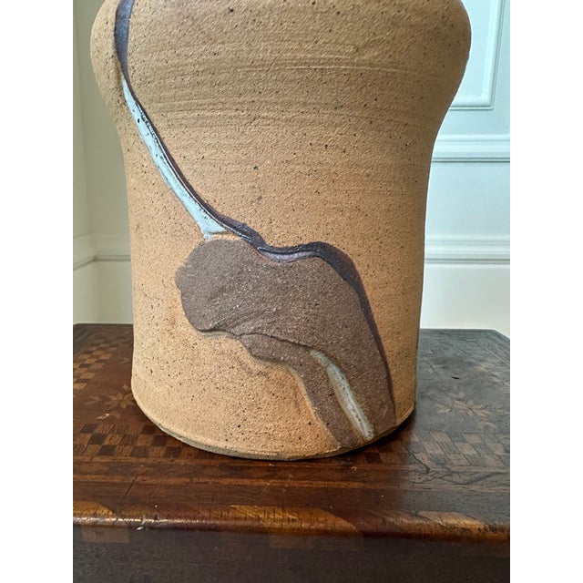 Ceramic Vintage 1997 Signed Terracotta Pierced & Sgraffito Vessel For Sale - Image 7 of 12