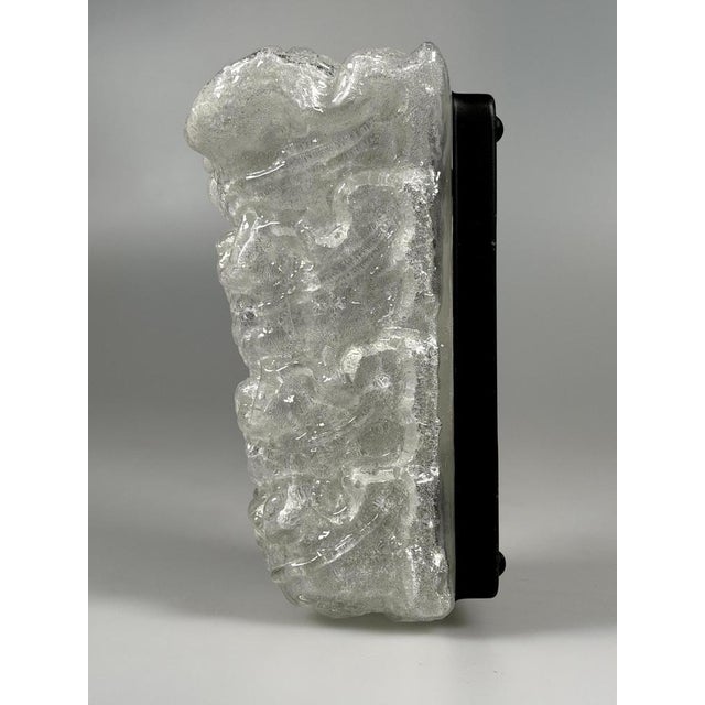 Mid-Century Modern Space Age German Wall Sconce from Glashütte Limburg, 1970s For Sale - Image 3 of 18