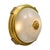 1940s Art Deco Period French Ceiling Mounts, Brass and Etched Glass For Sale - Image 5 of 9