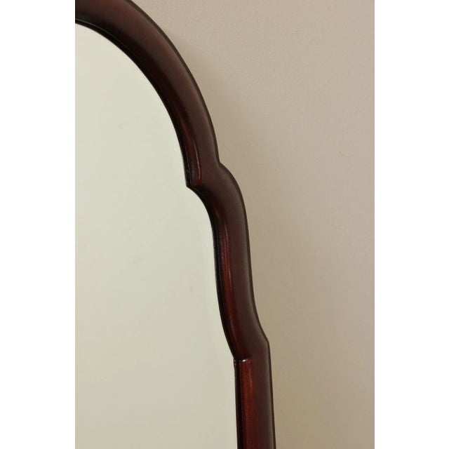 Queen Anne Style Solid Mahogany Keyhole Wall Mirror For Sale - Image 10 of 12