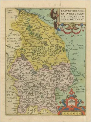 Map of Duchy of Brunswick-Lüneburg, 1595
