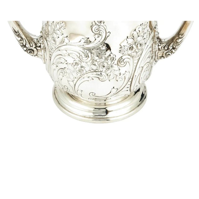 Early 20th Century Sterling Silver / Gold Wash Interior Two Handled Vase For Sale - Image 4 of 10