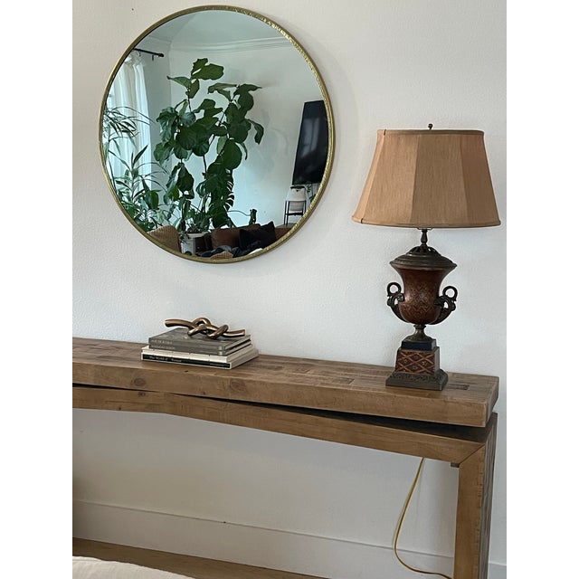 Mid 20th Century Vintage Bronze Urn Table Lamps With Red and Gold Detailing - a Pair For Sale - Image 9 of 11