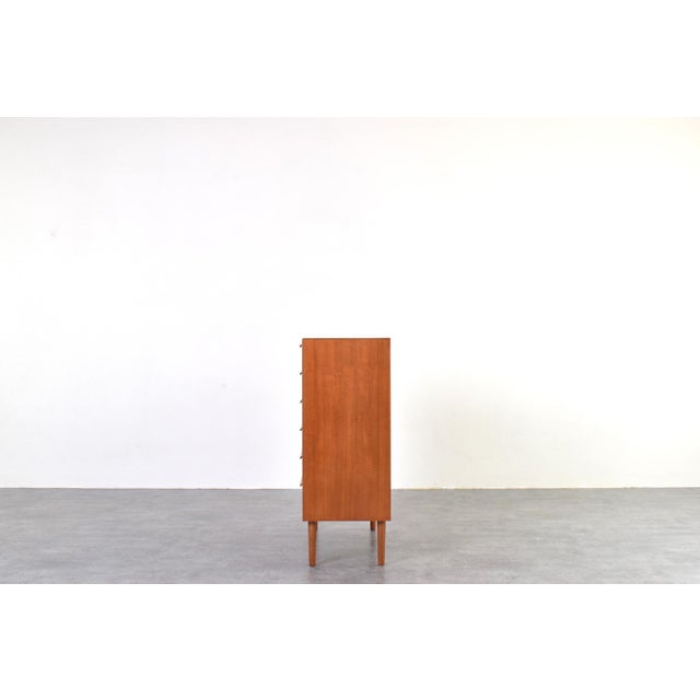 1960s Mid-Century Modern Op-Art Hand-Painted Teak Chest of Drawers, 1960s For Sale - Image 5 of 18