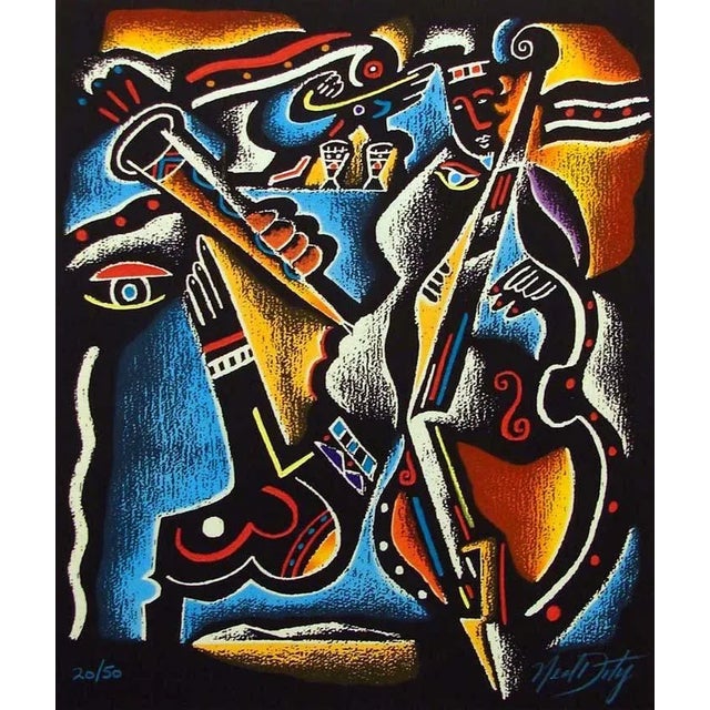 1990s Neal Doty Monterrey Jazz 6pc Set Music Suite Signed Fine Art For Sale - Image 16 of 18