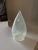 Art Deco 1960s Vintage Opalescent Swirl Glass Teardrop Bullet Ceiling Light Shade/ Globe With Silver Fitter For Sale - Image 3 of 9