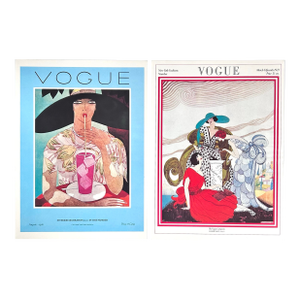 Vintage Vogue Paris Spring & Summer Cover Prints (1921 & 1926) - Art Deco Fashion Art Pair