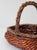 Vintage Woven Willow Basket With Wrapped Arched Handle For Sale - Image 9 of 14