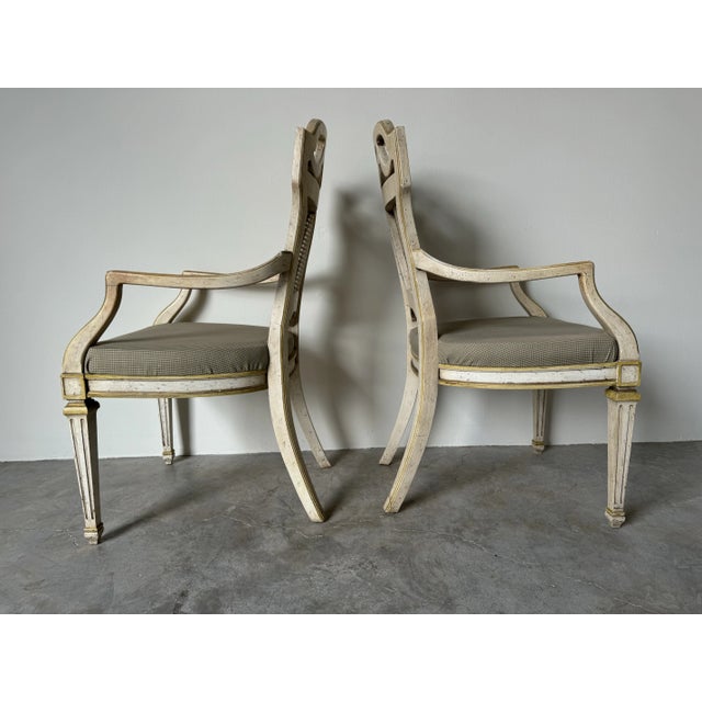 Vintage Drexel Heritage Neoclassical - Style Accent Chairs - a Pair For Sale - Image 4 of 12