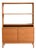 Vintage Oak Bookcase with Shutter Doors, 1960s For Sale