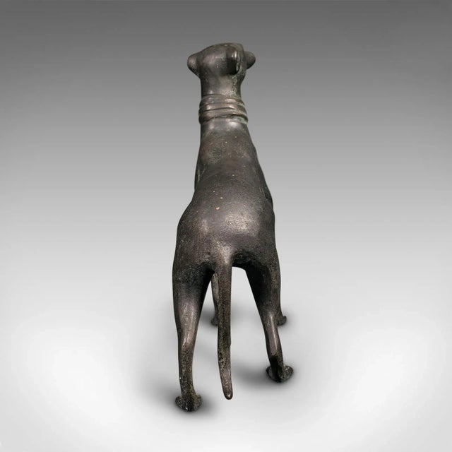 Art Deco 1930s Vintage French Bronze Greyhound Figure For Sale - Image 3 of 11