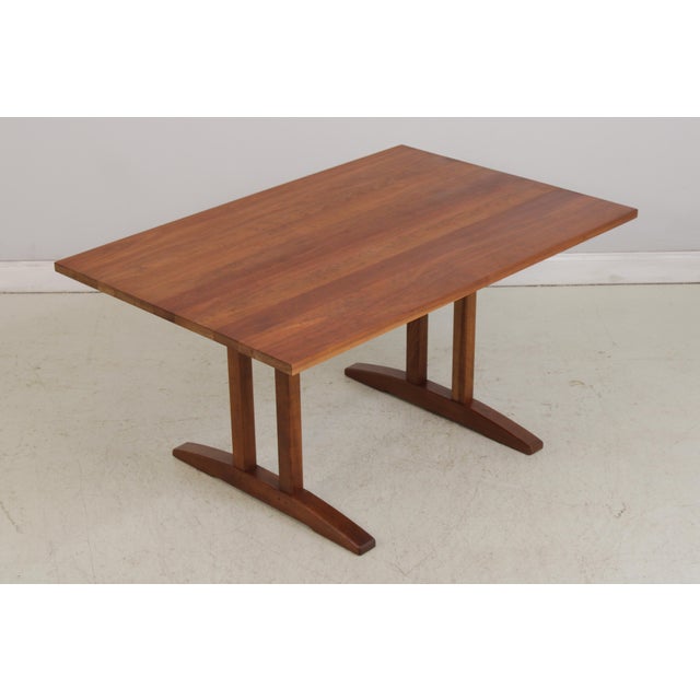 Mission Stickley Cherry Mission Trestle Table For Sale - Image 3 of 18