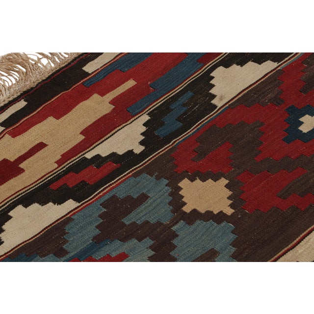 Twin Vintage Persian Kilim Runner Rugs With Geometric Patterns, From Rug & Kilim For Sale In New York - Image 6 of 7