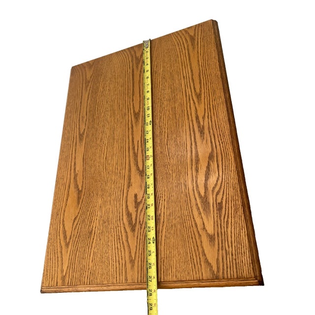 Vintage Tiger Oak File Cabinet Two Drawers One Locks Paneled Sides Legal Size For Sale - Image 9 of 11