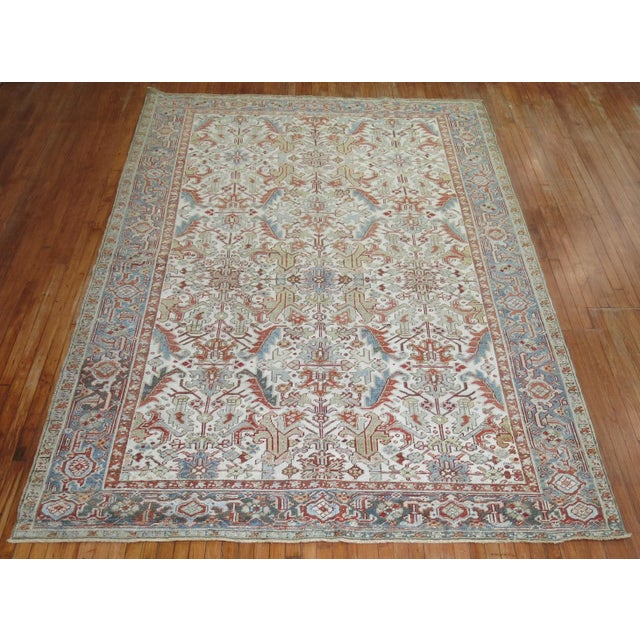 White Persian Heriz/Serapi Rug Circa 1920