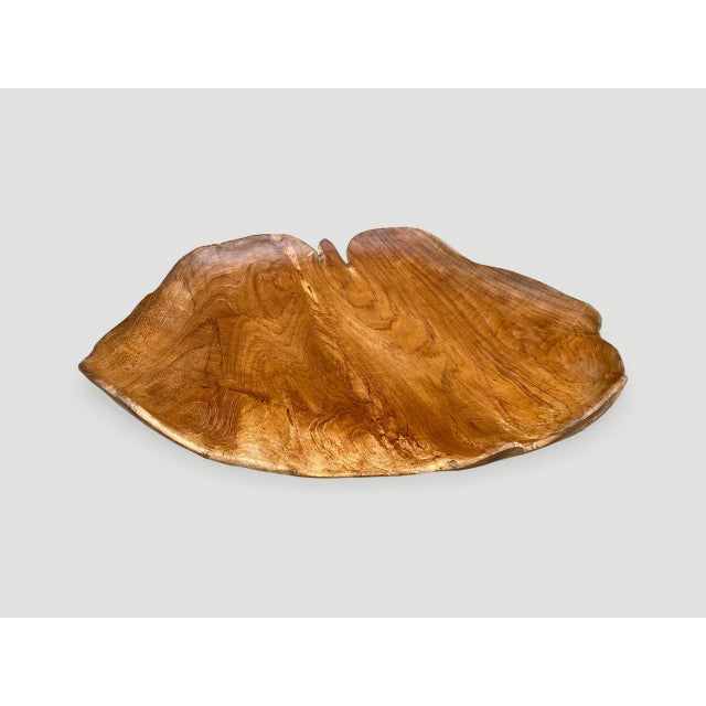Andrianna Shamaris Minimalist Teak Wood Sculptural Bowl For Sale - Image 14 of 18