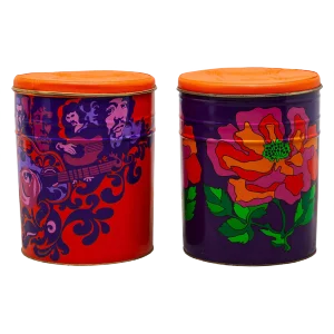 Set of Pop-Art Flower Power Stools, 1968