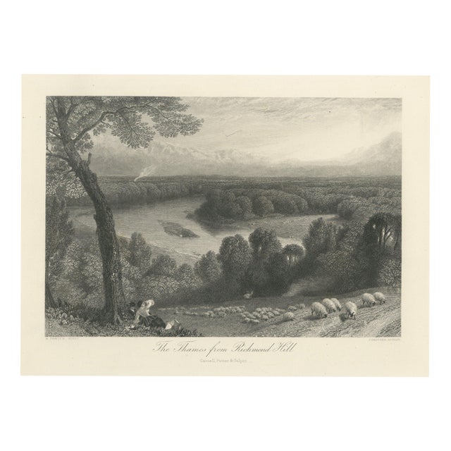 After Myles Birket Foster, the Thames from Richmond Hill, 1876, Engraving For Sale