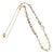 Bochic "Capri" Vintage Pearl, Sapphire, Ruby Necklace 18K Gold & Silver For Sale