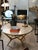 Metal Round Coffee Table with Brass Base and Pink Marble Top, Italy, 1960s For Sale - Image 7 of 8