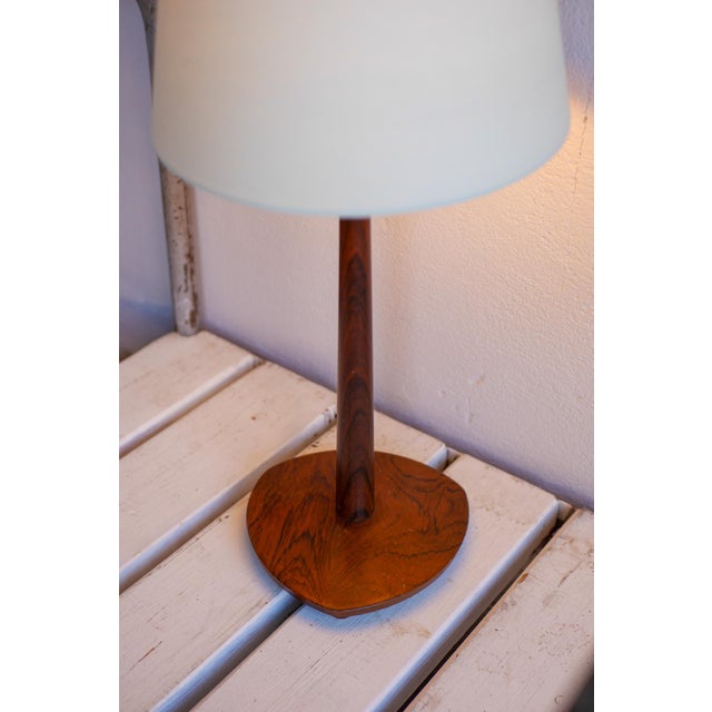Wood Mid-Century Modern Scandinavian Tall and Slender Teak Table Lamp from Eskilstuna Armatur, Sweden, 1960s For Sale - Image 7 of 16