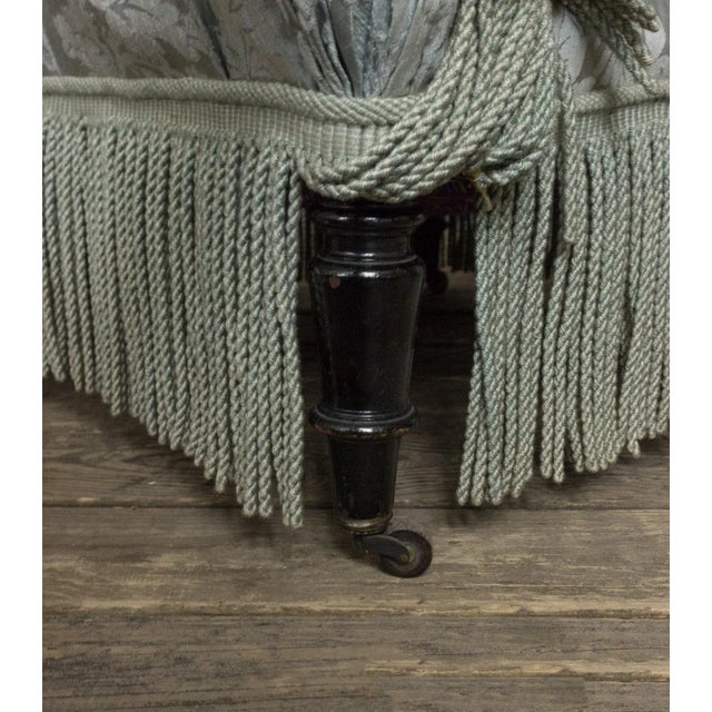 French 19th Century Tufted Armchair and Ottoman For Sale - Image 12 of 12