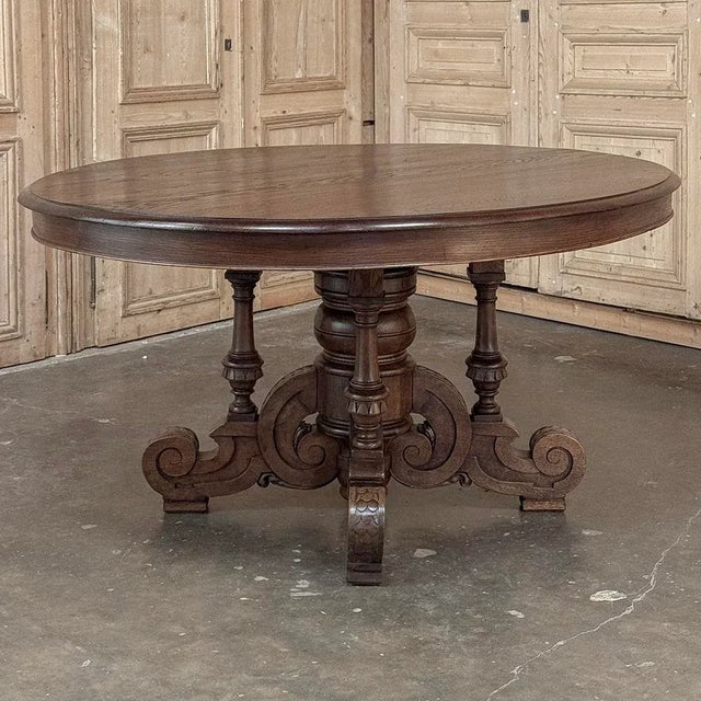Mid 19th Century 19th Century French Napoleon III Period Grand Oval Center Table For Sale - Image 5 of 14