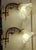 Antique German Wall Lamps with Brass Frame and Glass Shade, 1890s, Set of 2 For Sale - Image 3 of 10
