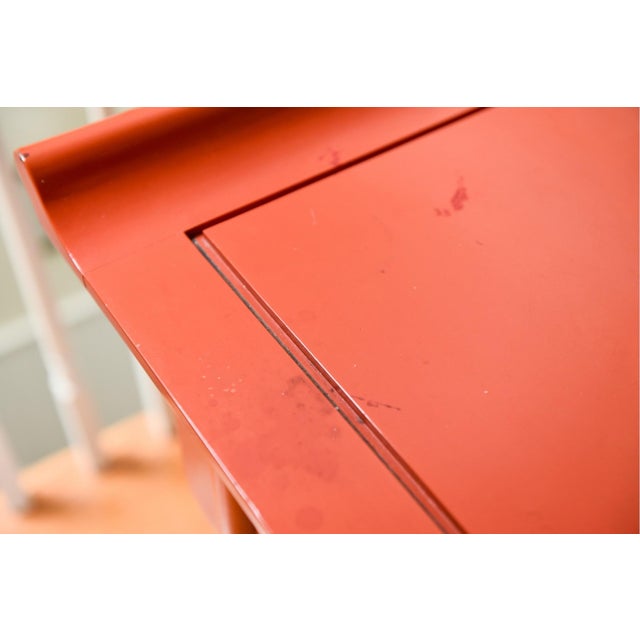 Vintage Chinese Red Lacquered Altar Form Console Table For Sale - Image 4 of 8