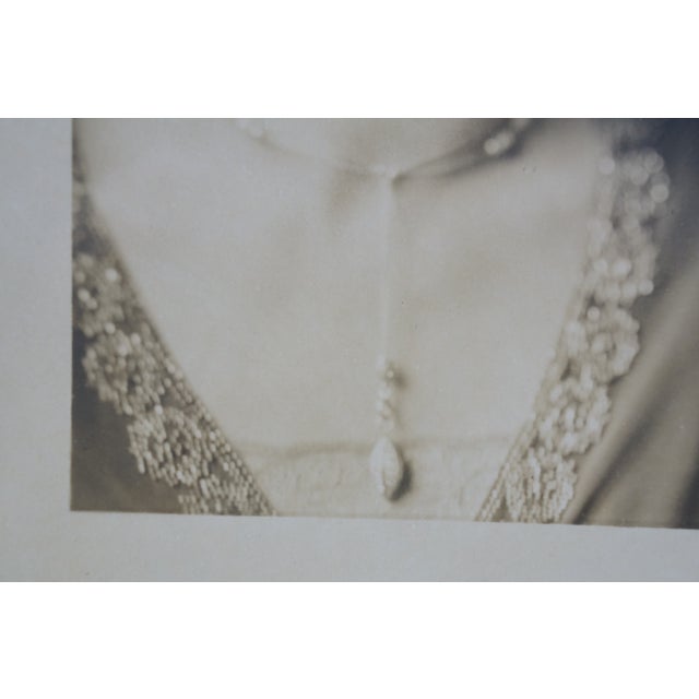 1920s Antique Victorian 1920s Sepia Portrait Photograph of a Woman 14" For Sale - Image 5 of 10