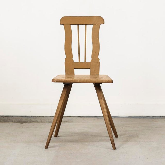 Beige Primitive Rustic Farmhouse Wabi Sabi Mountain Chair, 1800s For Sale - Image 8 of 8
