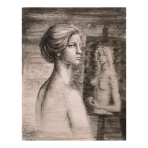 'The Artist in Her Studio' by Marguerite Bordet, Paris, Académie De La Grande Chaumière, Geneva