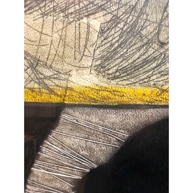 Black Ramon Carulla, Cuban Art Abstract Oil Painting Latin American 1970's Abstraction String Series, 1977 For Sale - Image 8 of 9