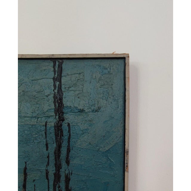 Robert Mychre, Composition, 1963, Oil on Canvas, Framed For Sale - Image 7 of 10