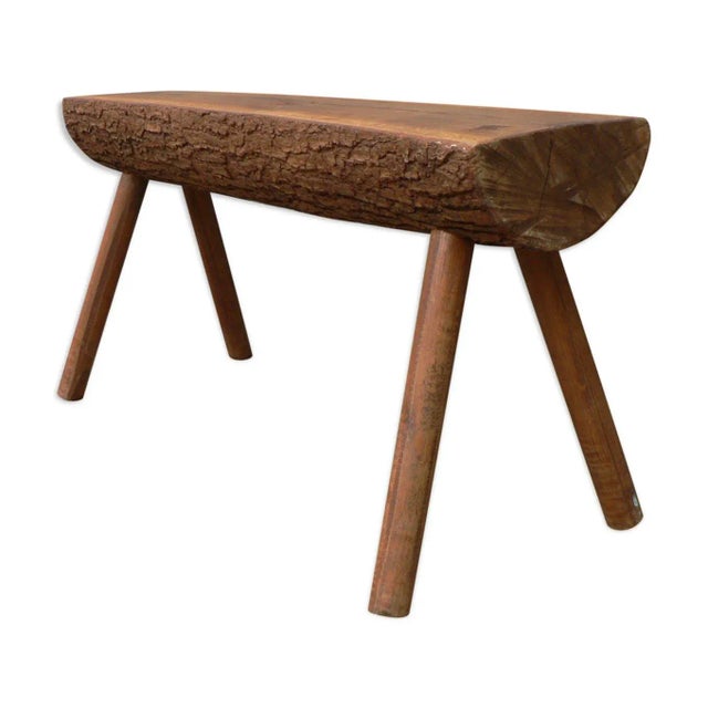 Antique Rustic Farmhouse Wooden Bench For Sale - Image 10 of 10