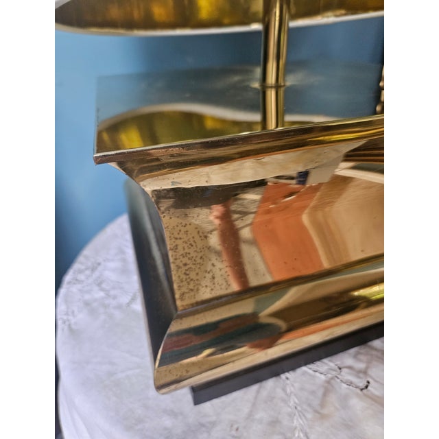 Metal Frederick Cooper Mid-Century Modern Brass Lamp With Shade For Sale - Image 7 of 10