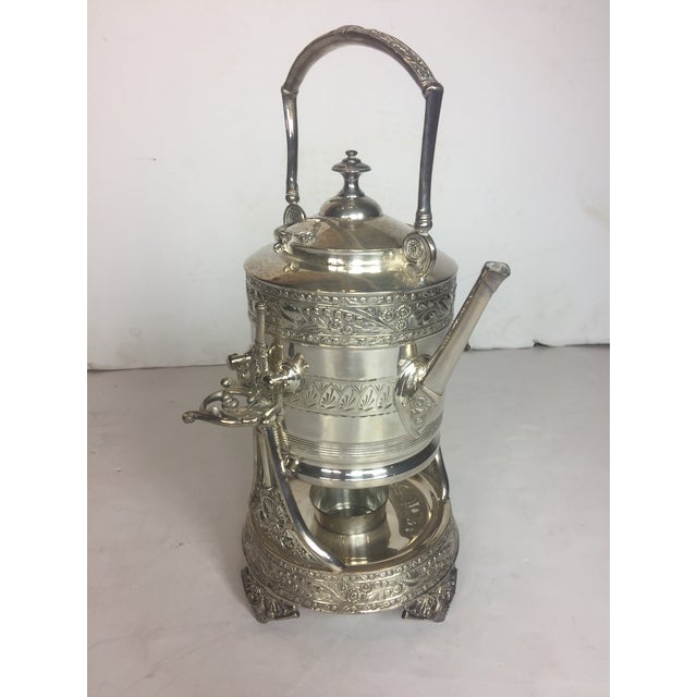 Antique Victorian SilverPlated Tea Kettle on Stand Chairish
