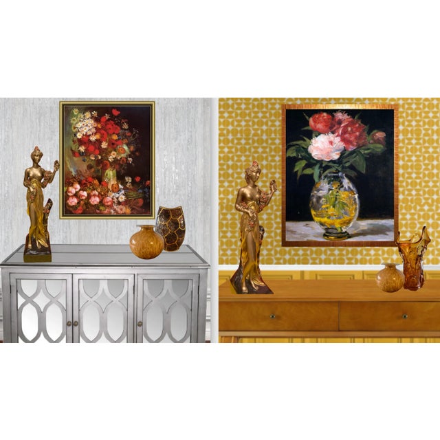 Brown Vintage Sculpture Roman Goddess Flora For Sale - Image 8 of 12