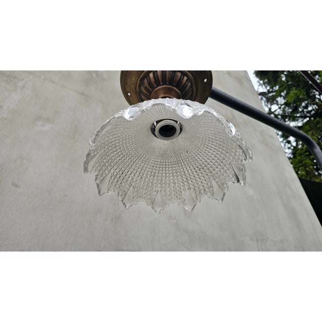 Pre-War Brass Ceiling Lamp, 1920s For Sale - Image 6 of 8