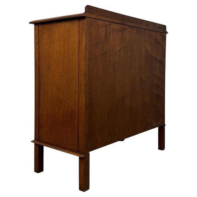 Antique English Edwardian Oak Buffet, 1890s For Sale - Image 9 of 11