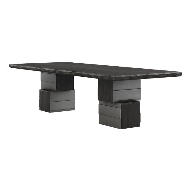 Anthracite Dining Table by Porus Studio For Sale