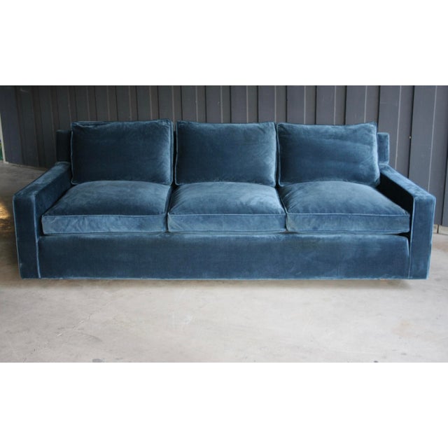 Peacock Blue Velvet Sofa Chairish