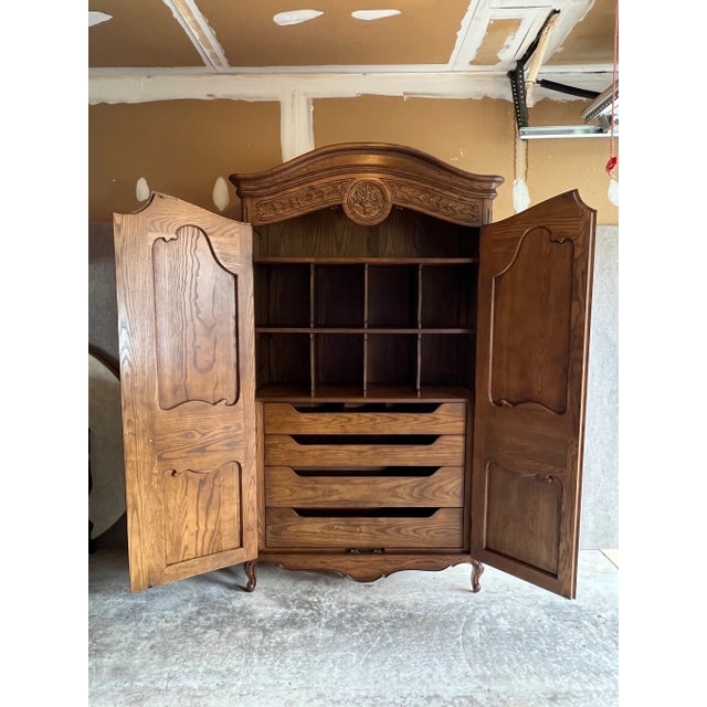 French Provincial Henredon French Provincial Four Centuries Storage Armoire For Sale - Image 3 of 12